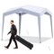 Portable 10x10 Outdoor Pop Up Gazebo Tent with Wheels and Metal Frame for BBQs and Events